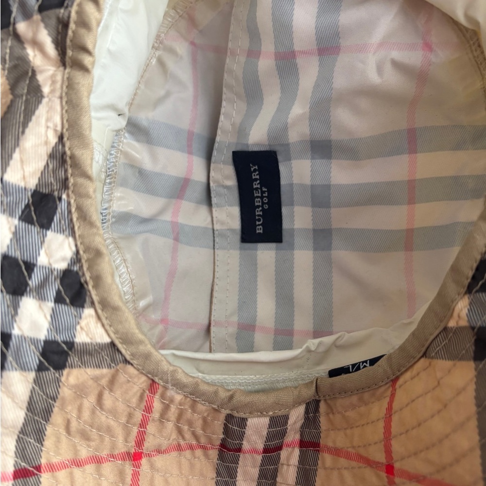 Burberry Nova Check waterproof Hat M/L New - Picture 10 of 15